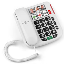 TabTime Big Button Landline Telephone for Elderly, Hearing Aid Compatible Phone with Amplified Volume for Hard of Hearing, Great dementia aid - Tabtime Limited